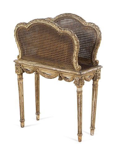 A Louis XVI Style Caned Canterbury