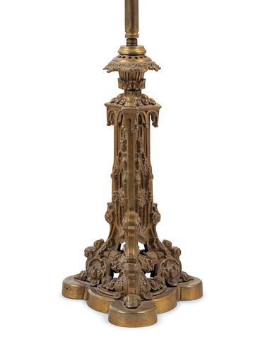 A Neoclassical Gilt Bronze Table Lamp