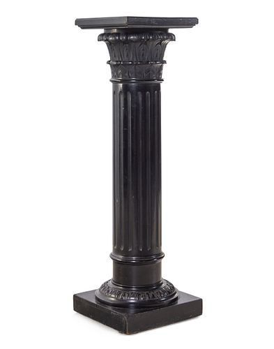 An Italian Ebonized Columnar Pedestal
