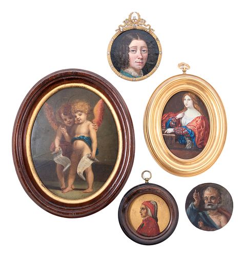 Five Continental Figural Paintings