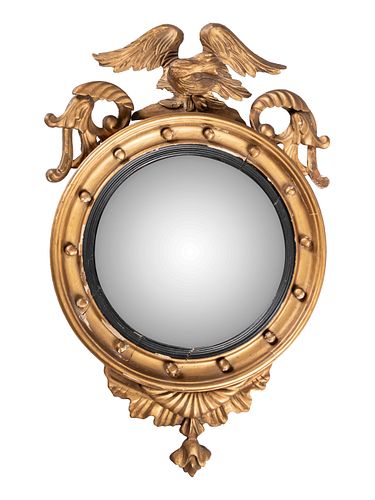 A Federal Style Giltwood Bullseye Mirror