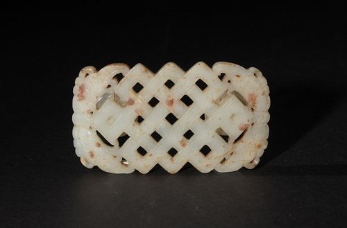 Chinese White Jade Belt Buckle, Ming Dynasty