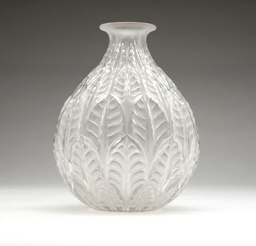 A Lalique clear and frosted ''Malesherbes'' vase