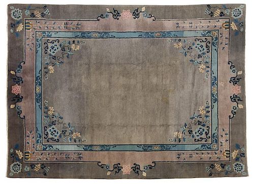 A Chinese Art Deco wool rug