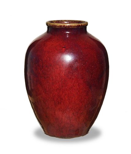 Large Chinese Flambe Jar, 18th Century