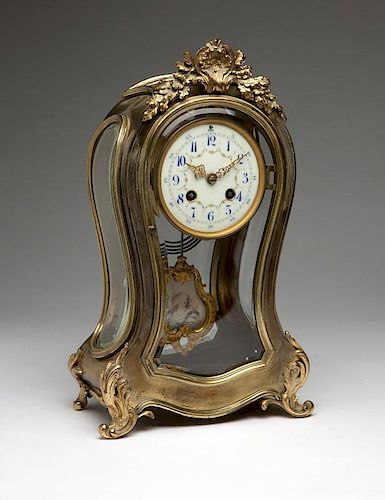 A French gilt bronze mantel clock, Japy Freres