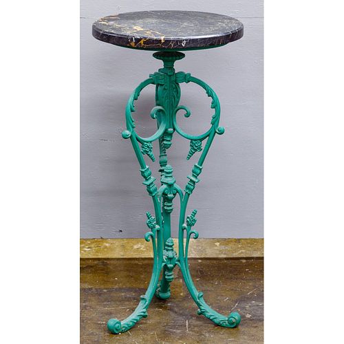 Faux Marble Top Plant Stand