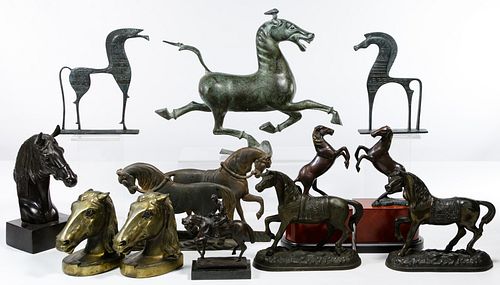 Decorative Horse Metal Object Assortment