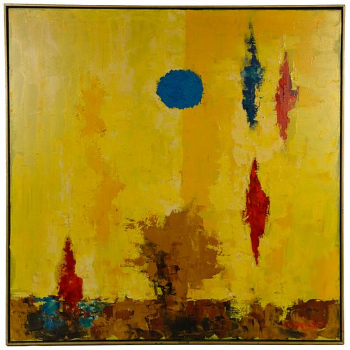 Unknown Artist (American, 20th Century) Abstract Oil on Canvas