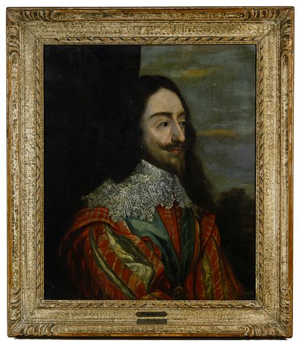 'After' Daniel Mytens (Dutch, 1590-1648) 'Charles I of England' Oil on Canvas