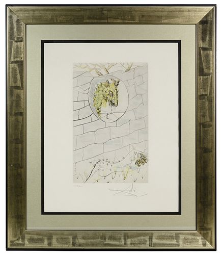Salvador Dali (Spanish, 1904-1989) 'The Beloved Looks Forth' Lithograph