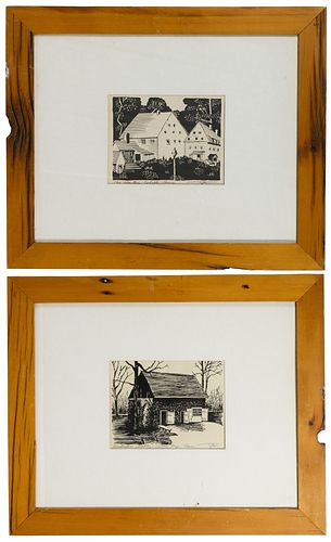 Unknown Artist (American, 20th Century) Linocut Prints