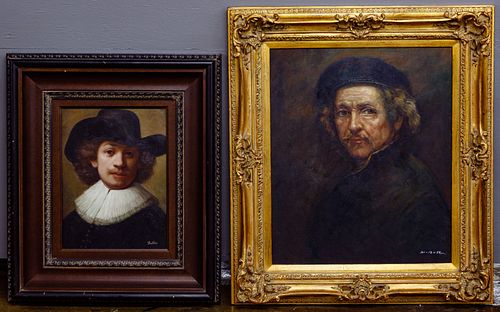 (After) Rembrandt van Rijn (Dutch, 1606-1669) Copy Oils on Canvas