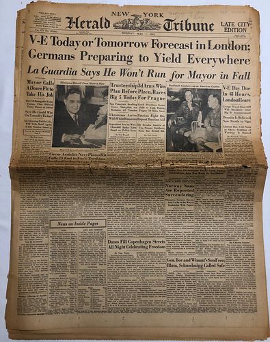 V-E Day Herald Tribune May 7, 1944 full edition