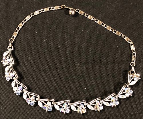 Resplendent Crystal and Silver Metal Choker-Style