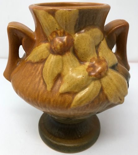 Roseville Arts and Crafts Pottery, Clematis, Brown