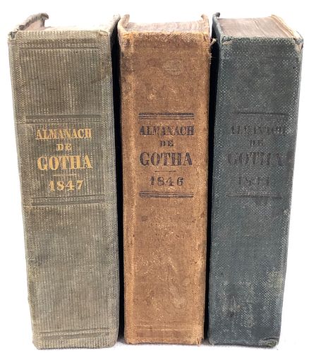 Antique-Almanach de Gotha, 1844, 1846, & 1847