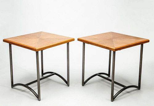 Pair of Card Tables, Possibly by Rene Herbst, c. 1930