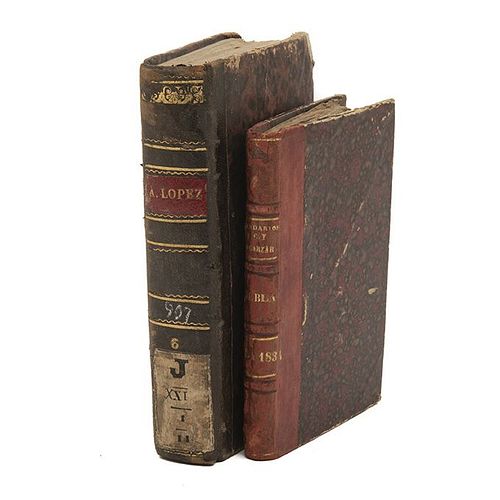 Miscelánea de Calendarios / Miscelánea de Artículos y Calendarios. 19th century. Pieces: 2.