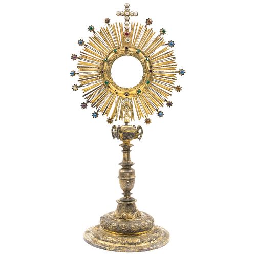 Monstrance, Mexico, 18th-19th centuries, Gilded silver