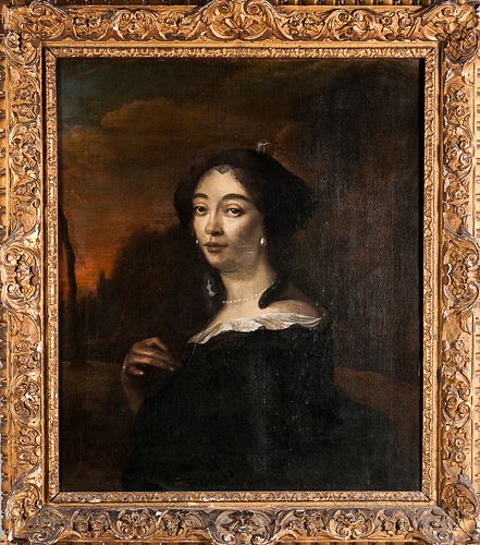 Attributed to Pieter Hermansz. Verelst (Dutch, c. 1618-c. 1668)      Portrait of Anna de Hooghe (1645-1717)