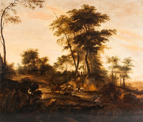 British School, 18th Century Style      Travelers Ambushed by Highwaymen on a Country Road