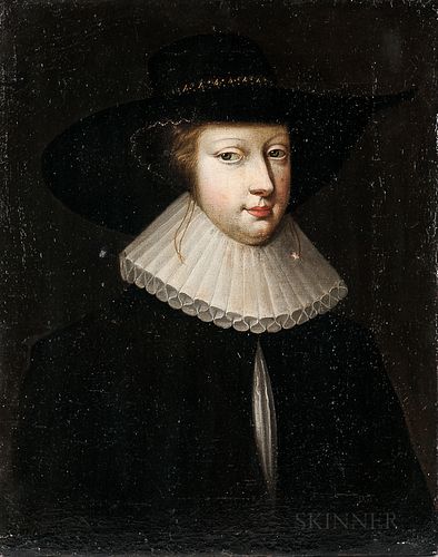 Dutch School, 17th Century      Woman in Broad-brimmed Hat and Ruff