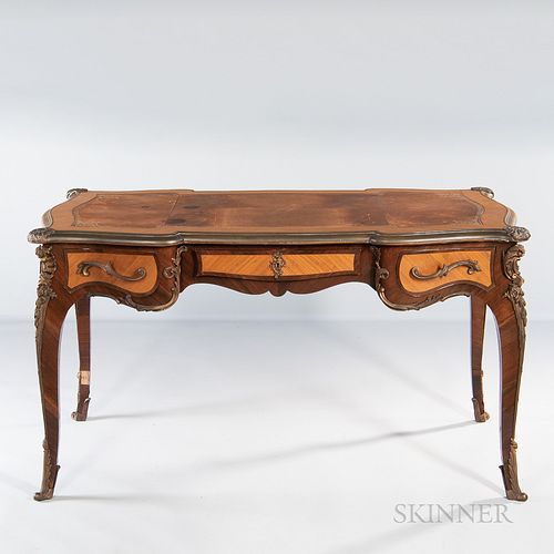 Louis XV-style Gilt-bronze-mounted Desk
