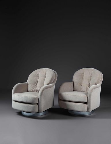 Milo Baughman
(American, 1923-2003)
Pair of Lounge Chairs,Thayer Coggin, USA