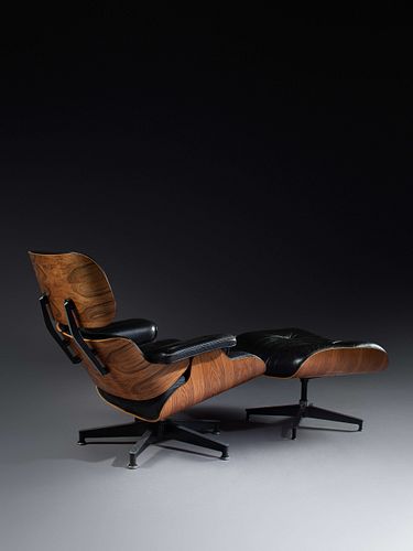 Charles and Ray Eames
(American, 1907-1978 | American, 1912-1988)
Lounge Chair, model 670 and Ottoman, model 671Herman Miller, USA