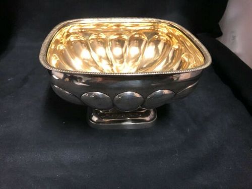 ANTIQUE ST.PETERSBURG RUSSIAN 84 SILVER BOWL WITH  GOLD WASH INTERIOR- CG SAVARY