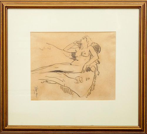 Robert Henri (1865-1929): Untitled (Figure Reclining)