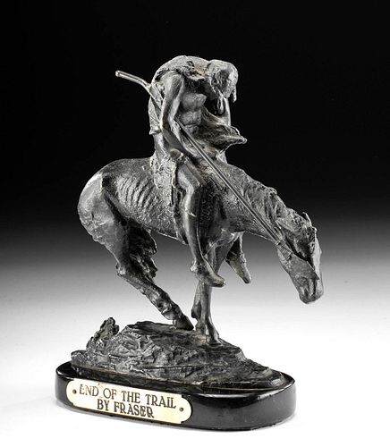 19th C. American Bronze, End of the Trail, James Fraser