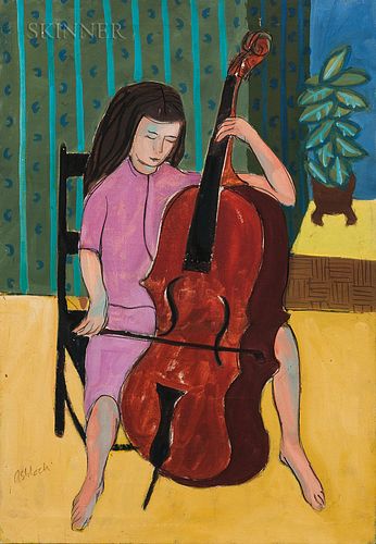 Rex Jesse Ashlock (American, 1918-1999)    Cellist (Margaret Jane 1952)