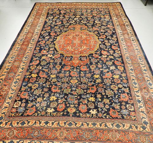 C.1900 Antique Persian Bidjar Oriental Carpet Rug