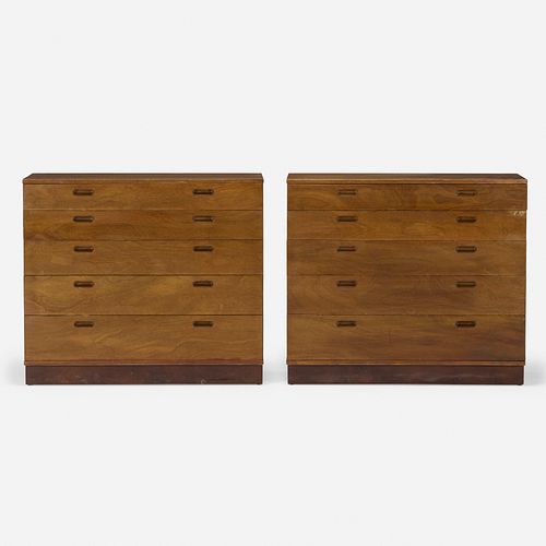 Edward Wormley, chest of drawers, pair