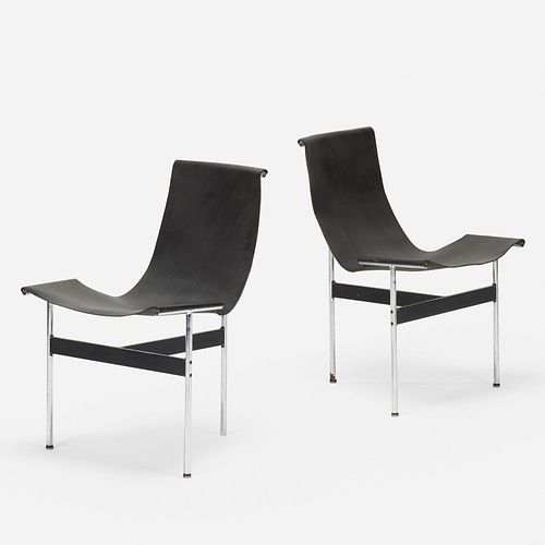 William Katavolos, Ross Littell and Douglas Kelley, T-chairs model 3-LC, pair