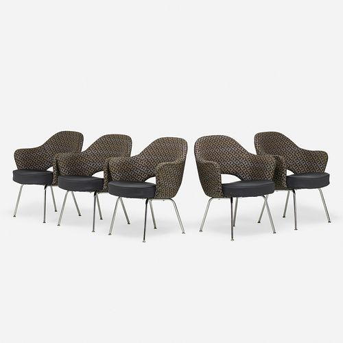 Eero Saarinen, Executive armchairs model 71, set of five