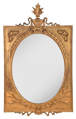 Neoclassical Carved Giltwood Mirror