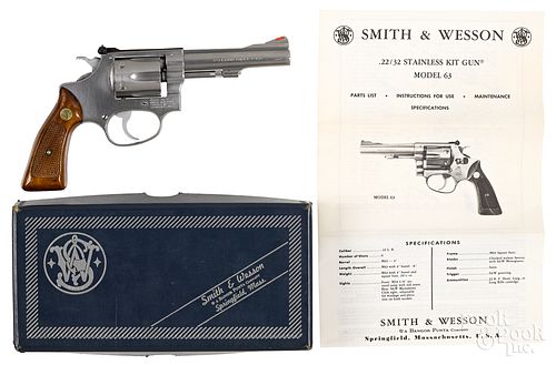 Boxed Smith & Wesson model 63 stainless revolver