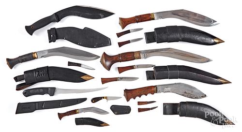 Six Gurhka Kukri knives