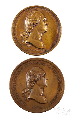 George Washington bronze Indian Peace medal