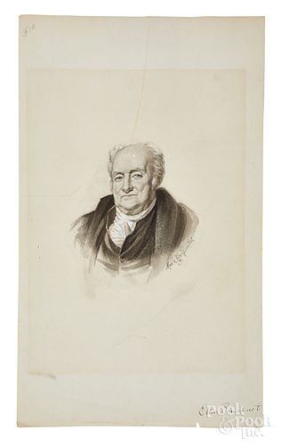 Albert Rosenthal watercolor of Elias Boudinart
