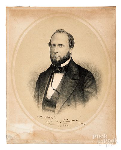 William M."Boss" Tweed, signed portrait