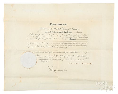 Theodore Roosevelt signed Presidential appointmen