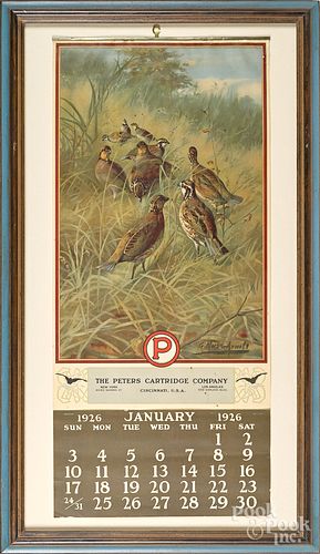 1926 Peter's Cartridge Co. advertising calendar