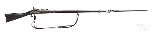 US Springfield model 1866 trapdoor rifle & bayone