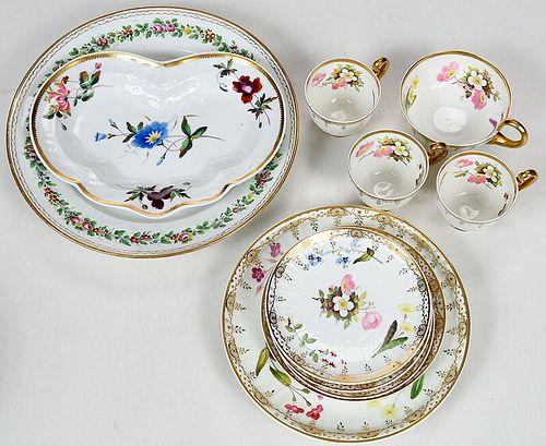 Group Floral Decorated Table Porcelain