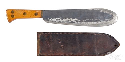 WWII Briddell USMC bolo knife and sheath