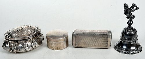 Four Pieces Continental Silver